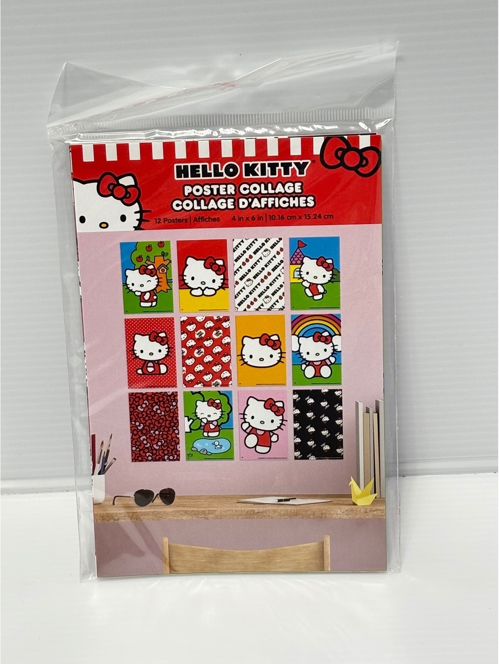 Hello Kitty Poster Collage Set of 12 Posters 4x6 Inches Colourful Wall Art